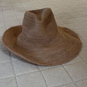Janessa Leone Tan Woven Hat